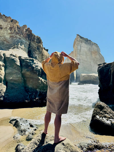 Khaki/Brown Mask Poncho Towel