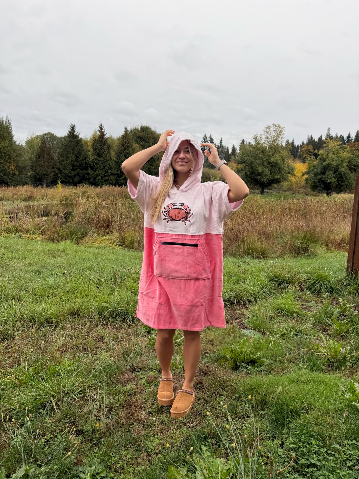Pink Crab Poncho
