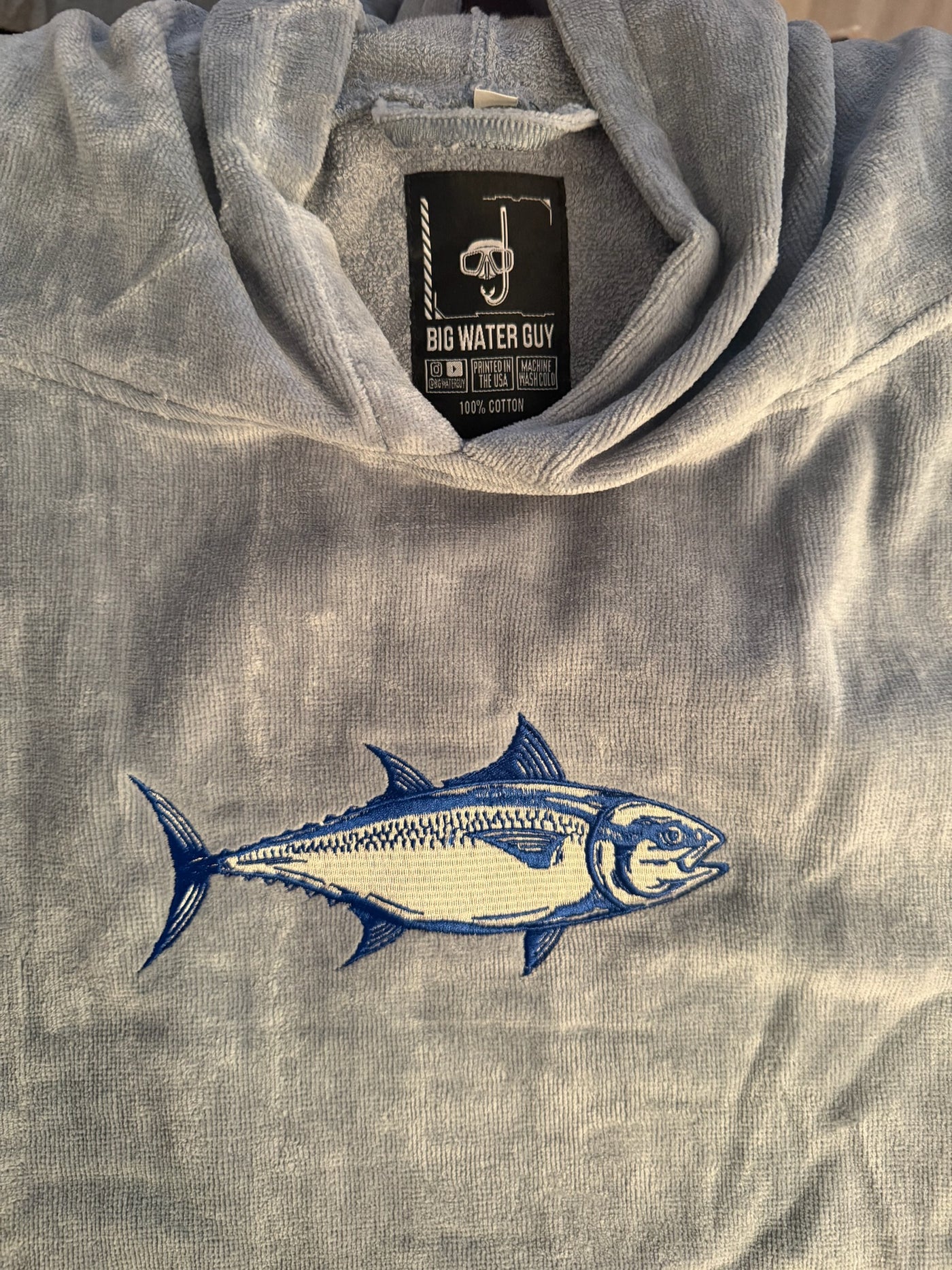 Grey/Baby Blue Tuna Poncho