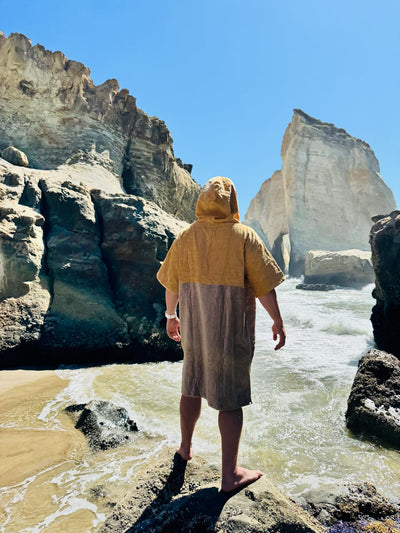 Khaki/Brown Crab Poncho Towel