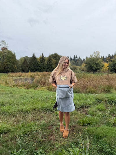 Brown/Grey Crab Poncho