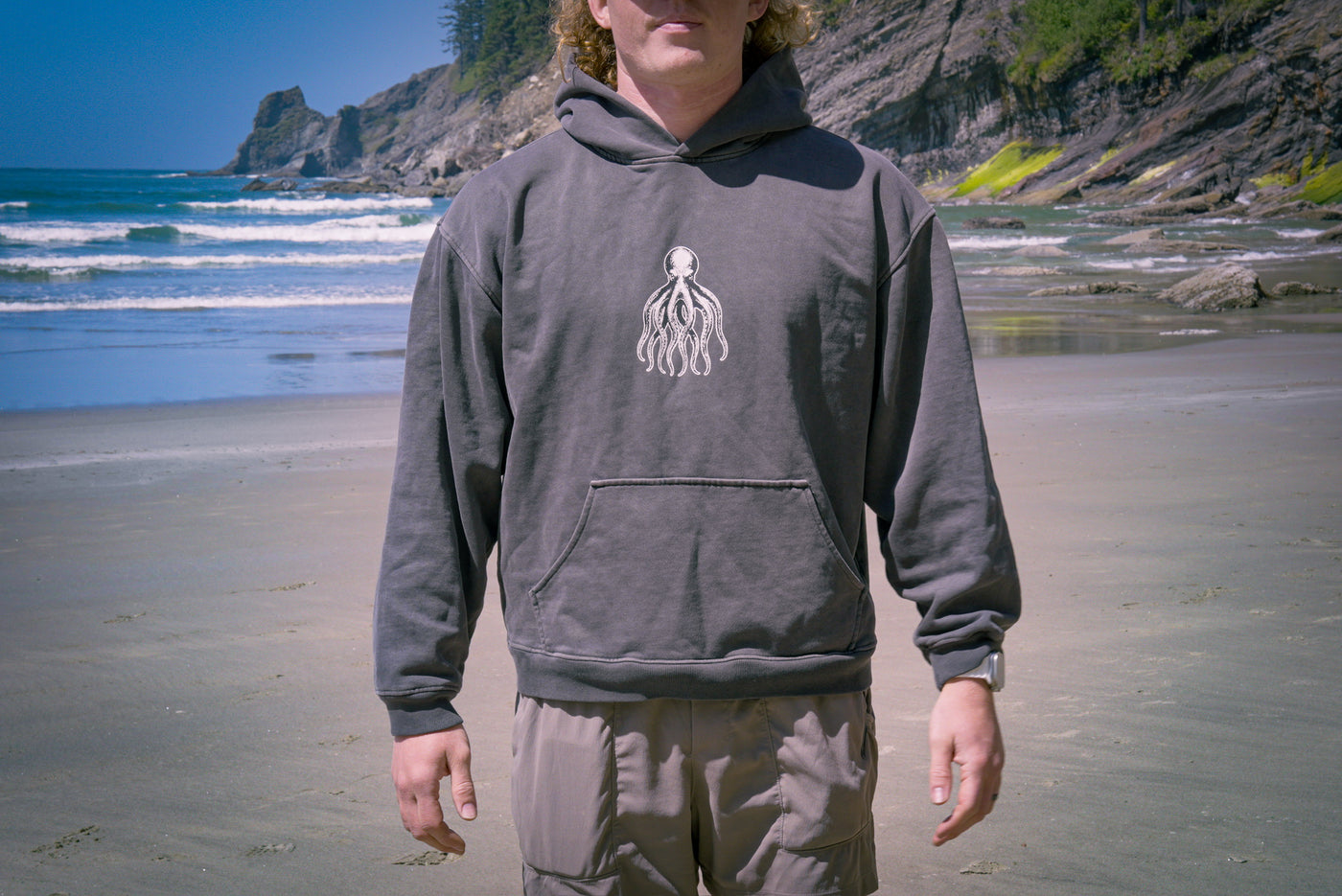 Black Octo Hoodie - Box Cut