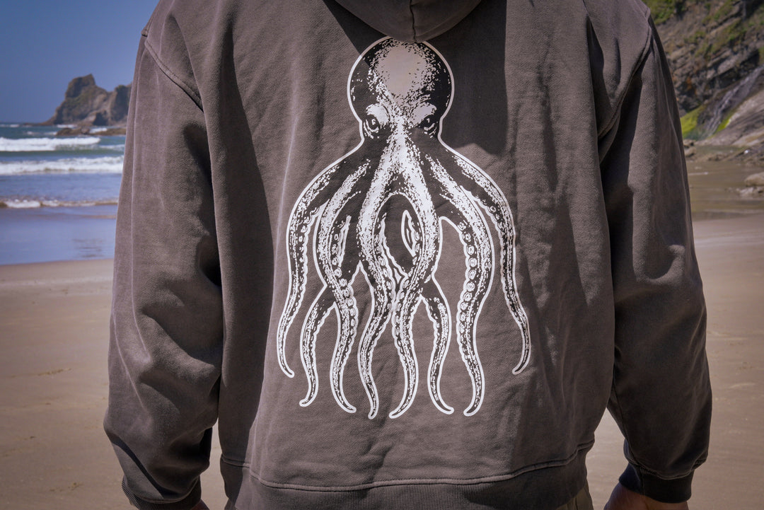 Black Octo Hoodie - Box Cut – BigWaterGuy