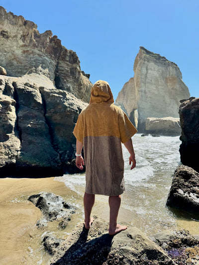 Khaki/Brown Octo Poncho