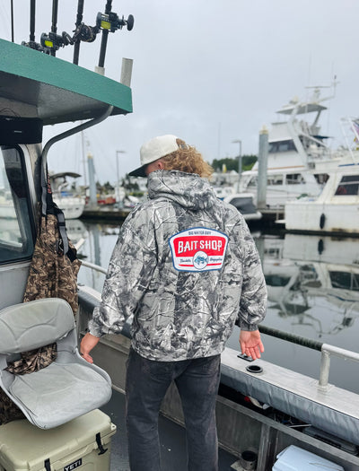 Bait Shop Black & White Camo Hoodie